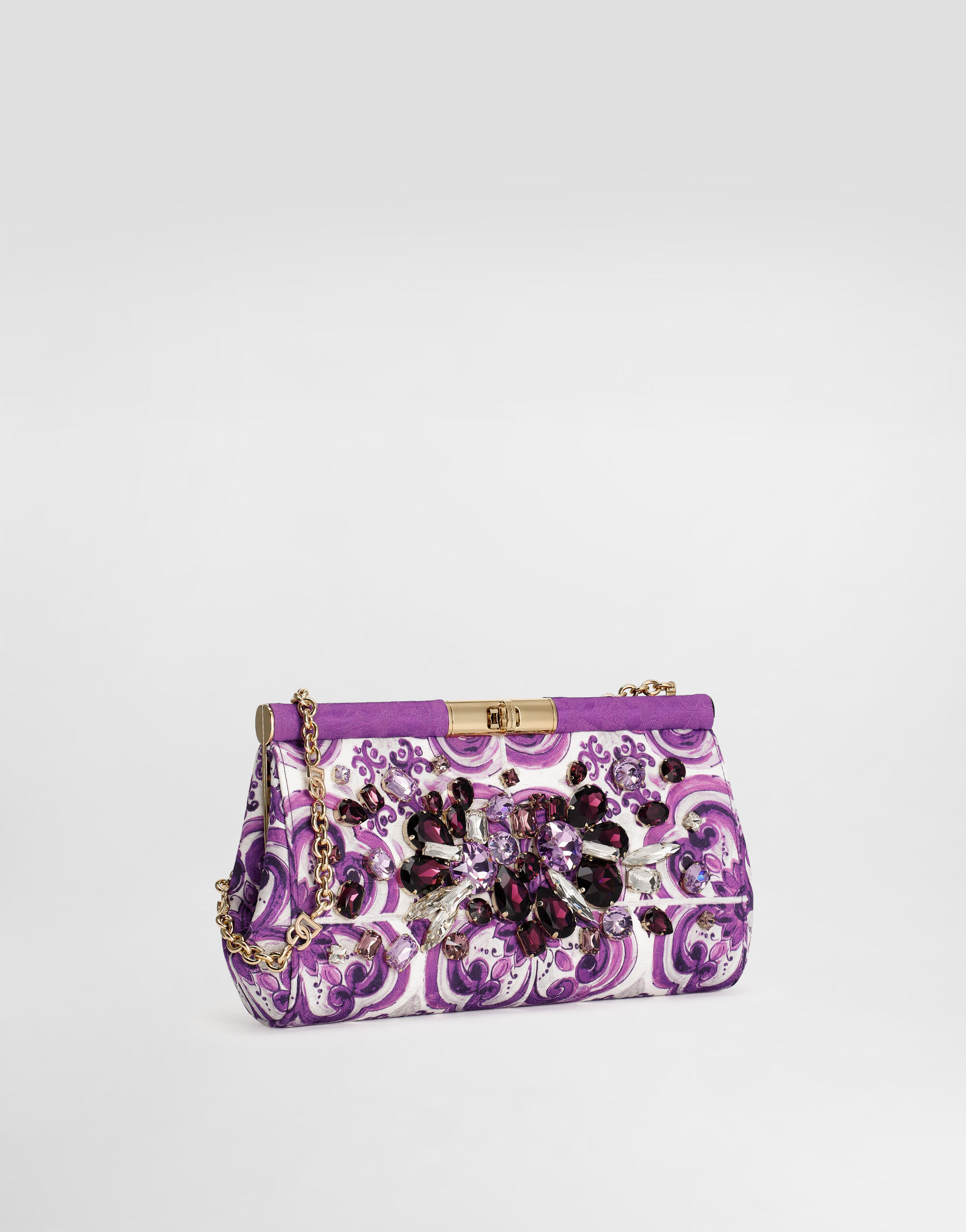 Brocade-print embroidered Marlene shoulder bag - 3