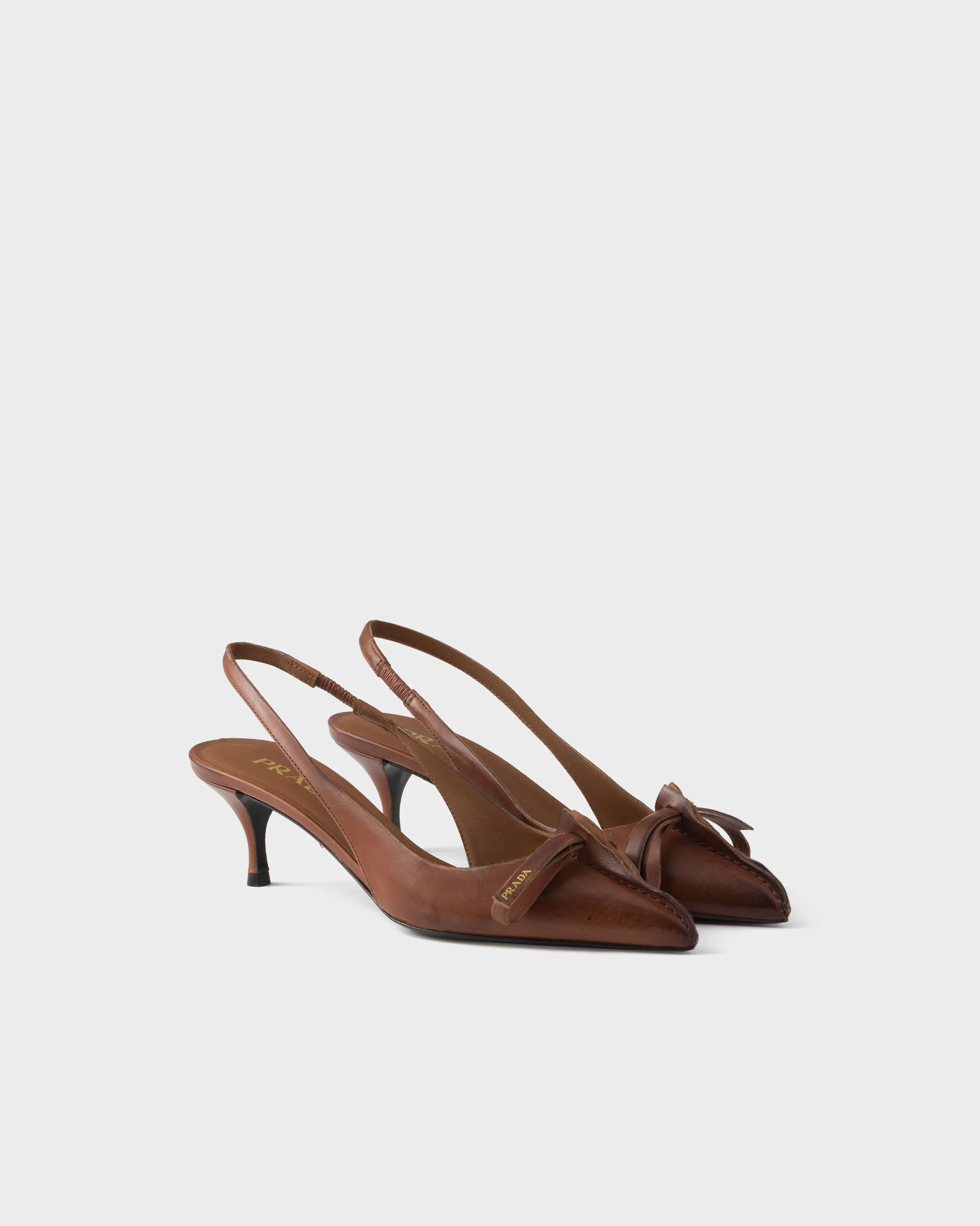 Leather slingback pumps - 1