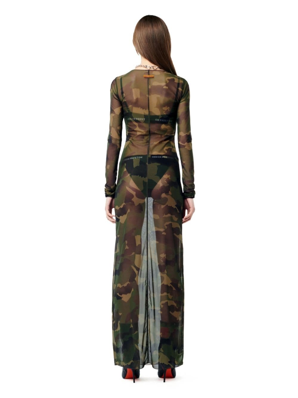 CAMO MESH DRESS - 3