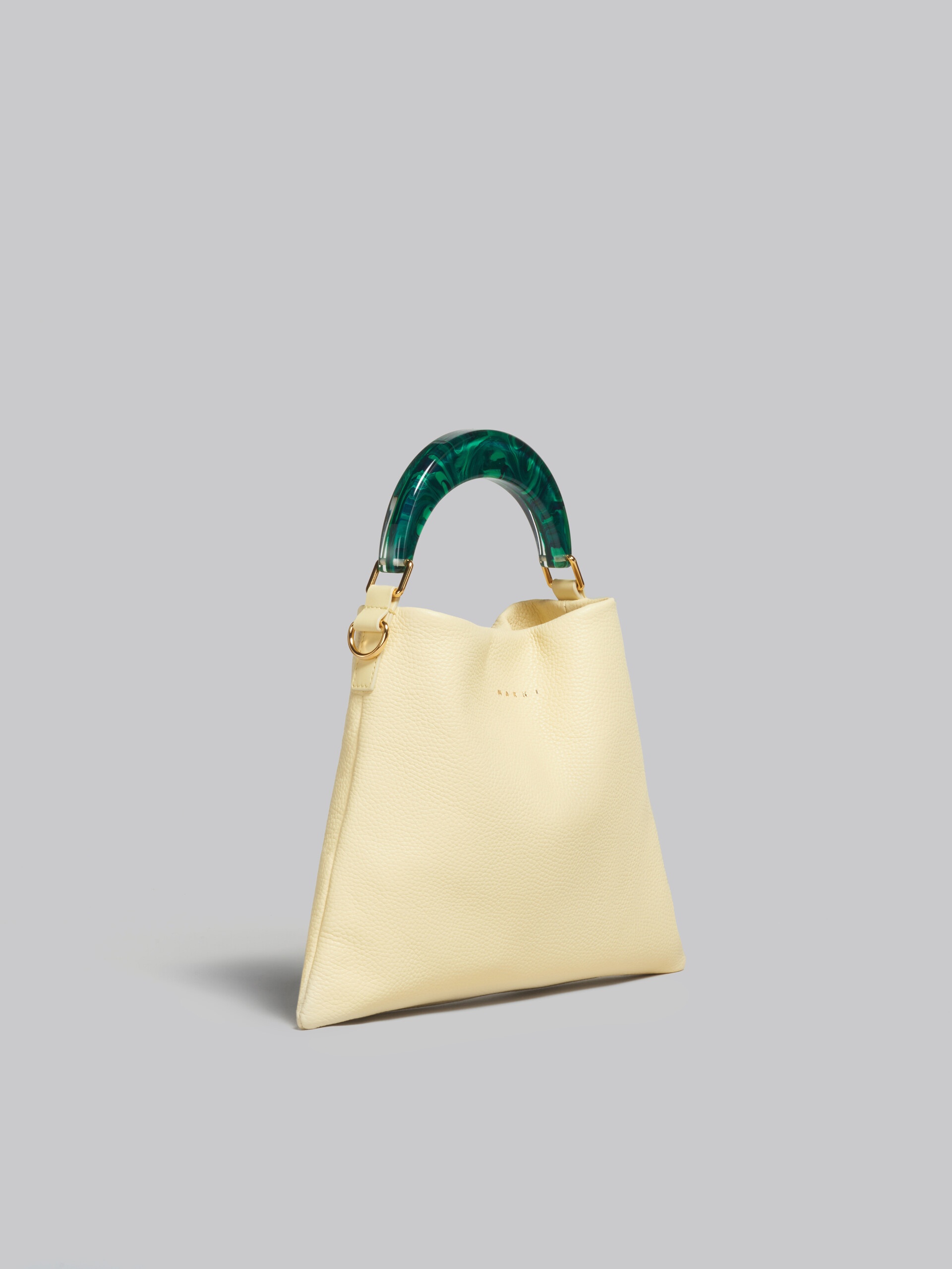 VENICE SMALL BAG IN LIGHT YELLOW LEATHER - 6
