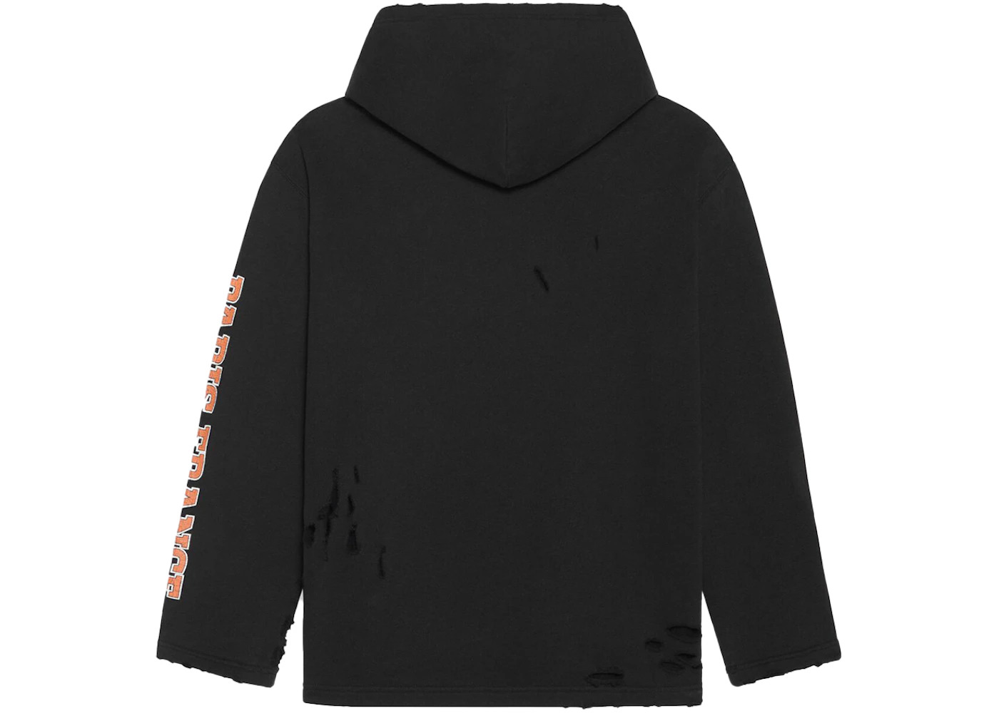Balenciaga Womens Maison Balenciaga Cropped Hoodie Black/Orange/White - 2