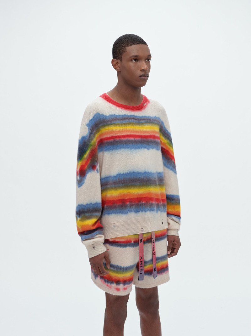 AMIRI RAINBOW TIE DYE CREW outlook