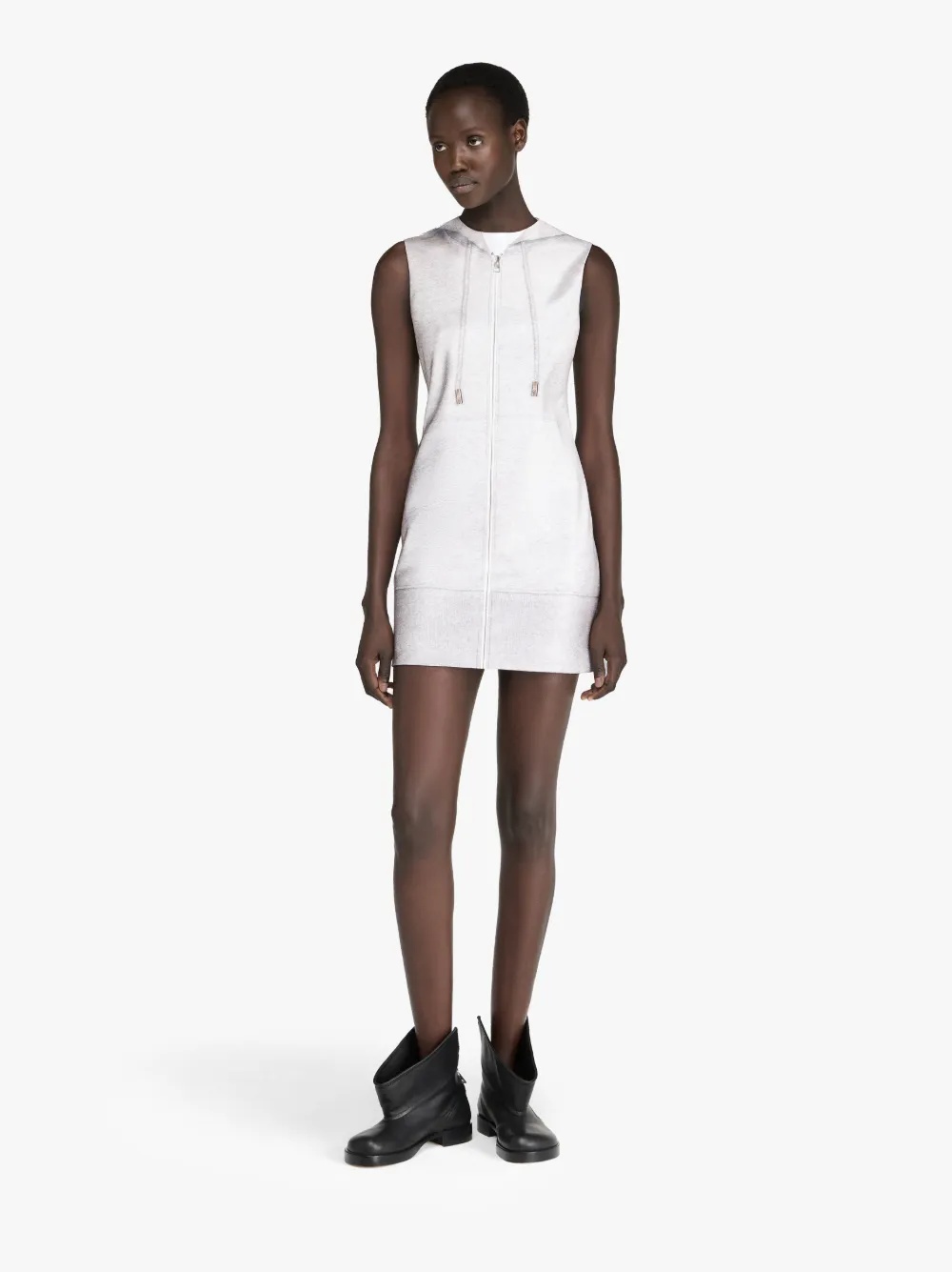 GREY MELANGE MINI SHIFT DRESS - 2