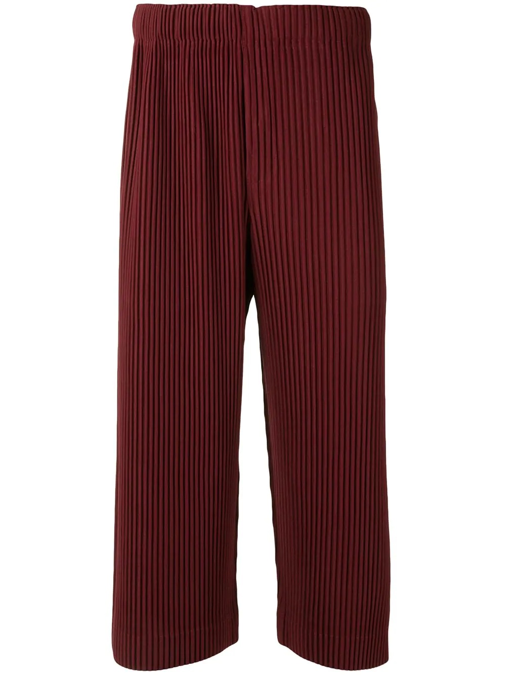 pleated cropped trousers - 1