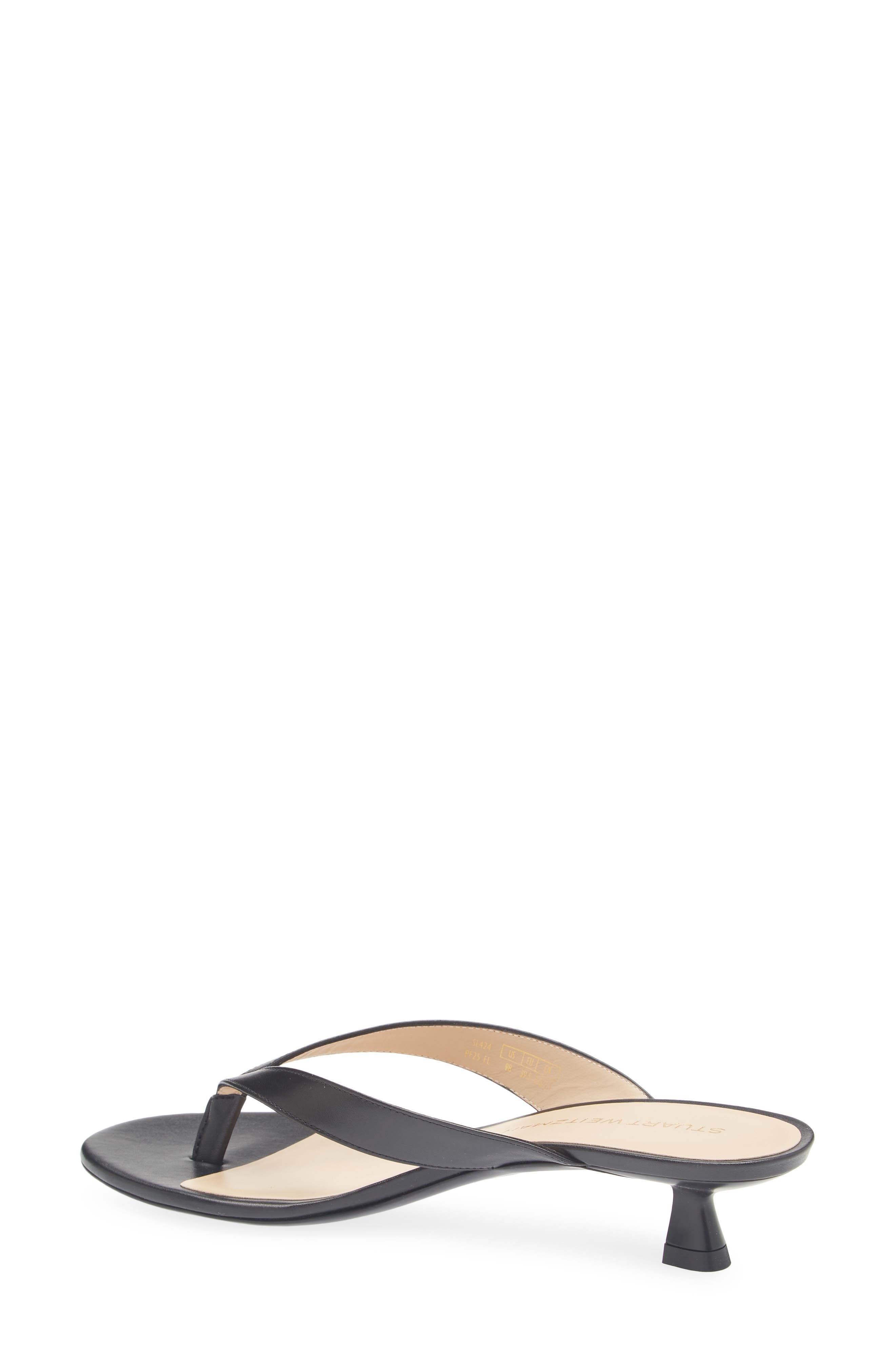Stuart Weitzman Rio Kitten Heel Sandal in Black at Nordstrom - 2