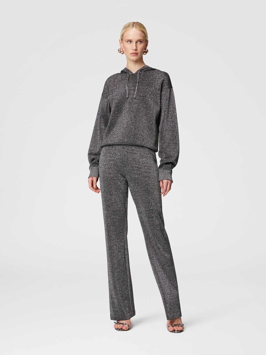Glitter effect viscose hoodie - 2