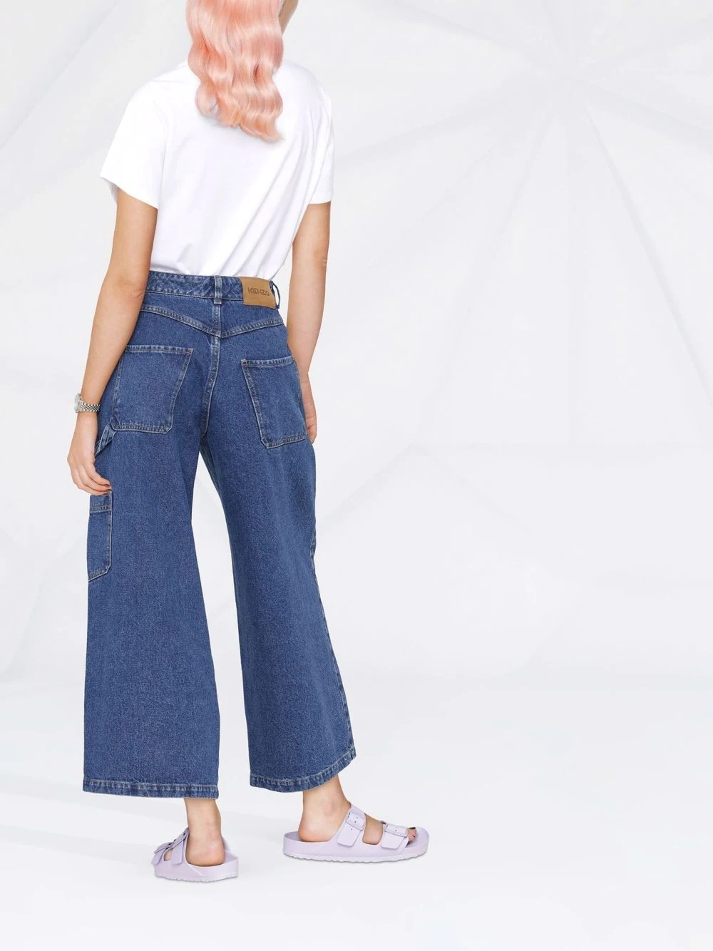 wide-leg cropped jeans - 3