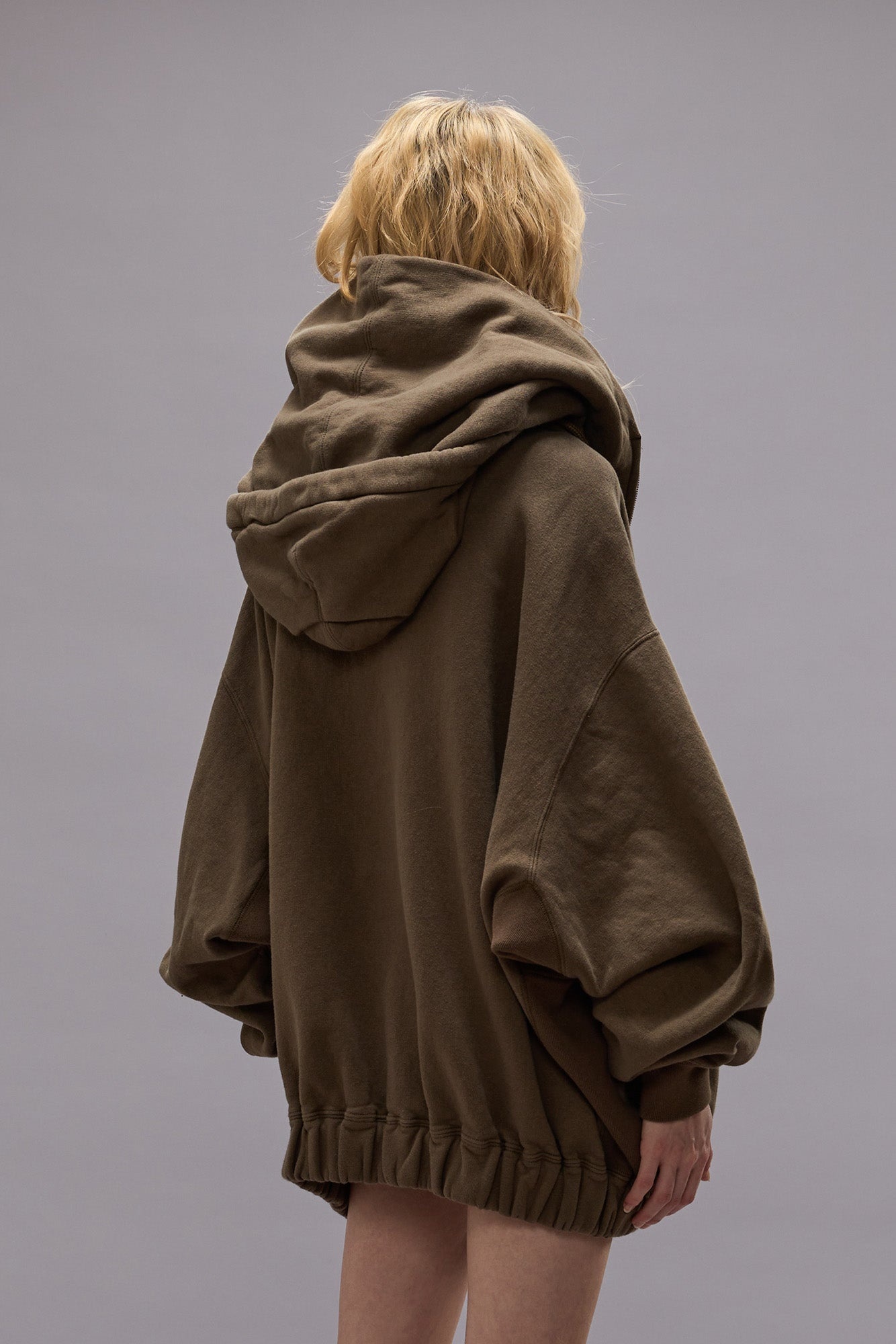LILLIAN OVERSIZED SWEAT PARKA - OLIVE FLEECE - R13 - 5