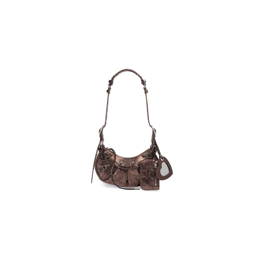 Women's Le Cagole Xs Shoulder Bag Metallized in Bronze - 1