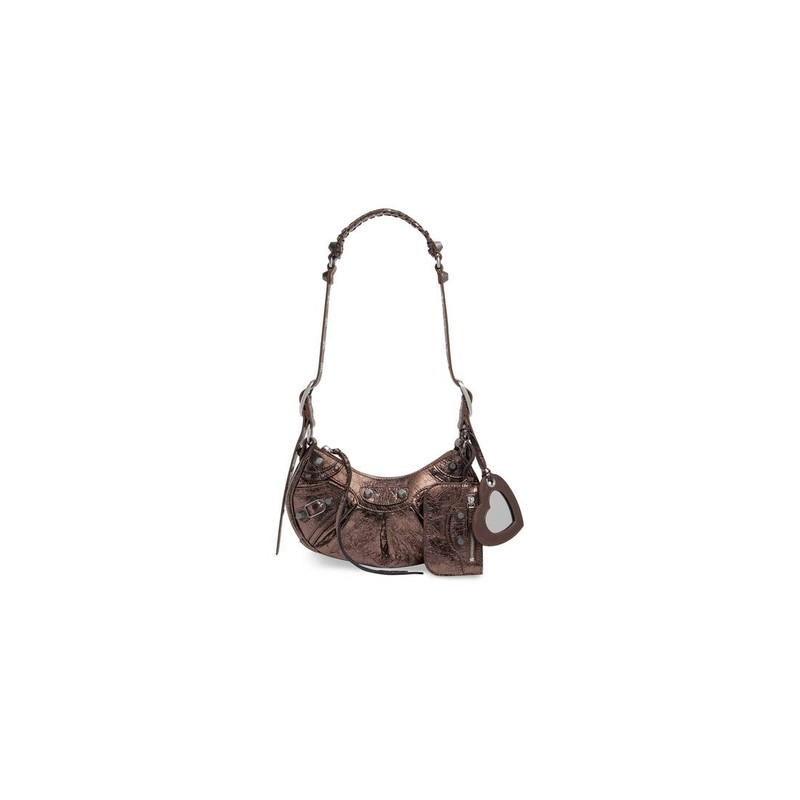 Women's Le Cagole Xs Shoulder Bag Metallized in Bronze 1