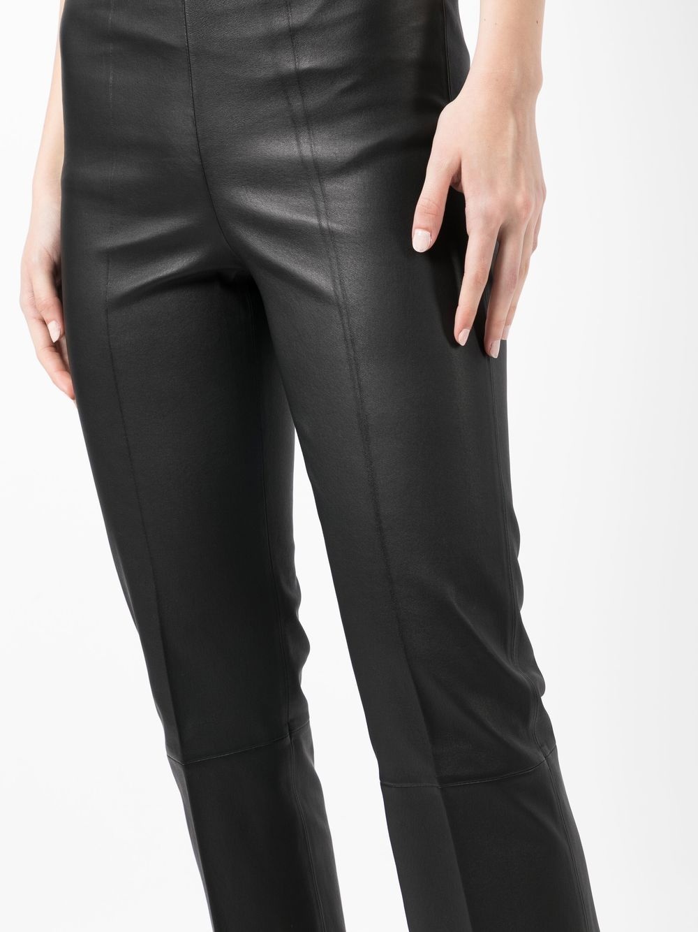 Florentina cropped leather trousers - 5