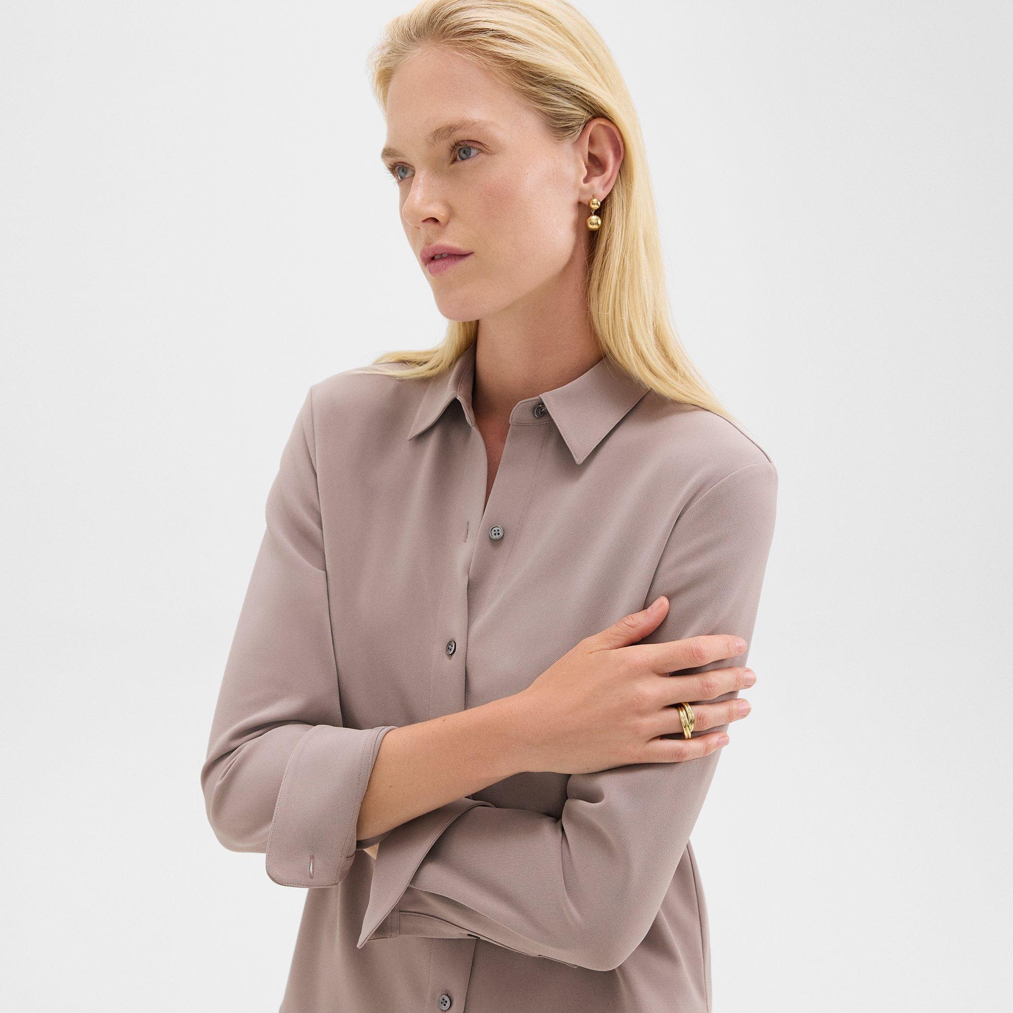 Straight Shirt in Admiral Crepe - 4