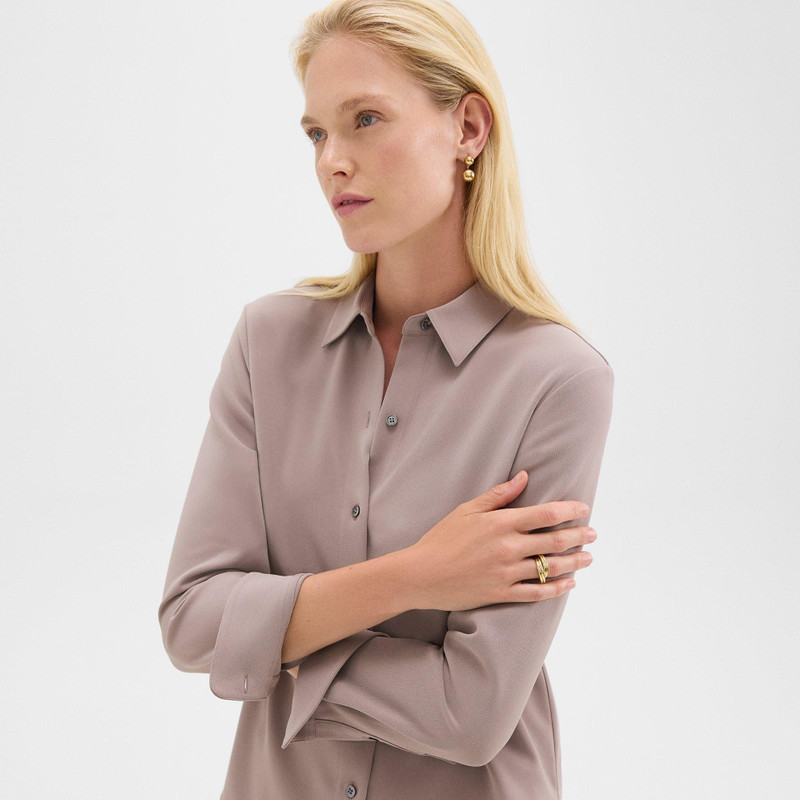 Straight Shirt in Admiral Crepe 4