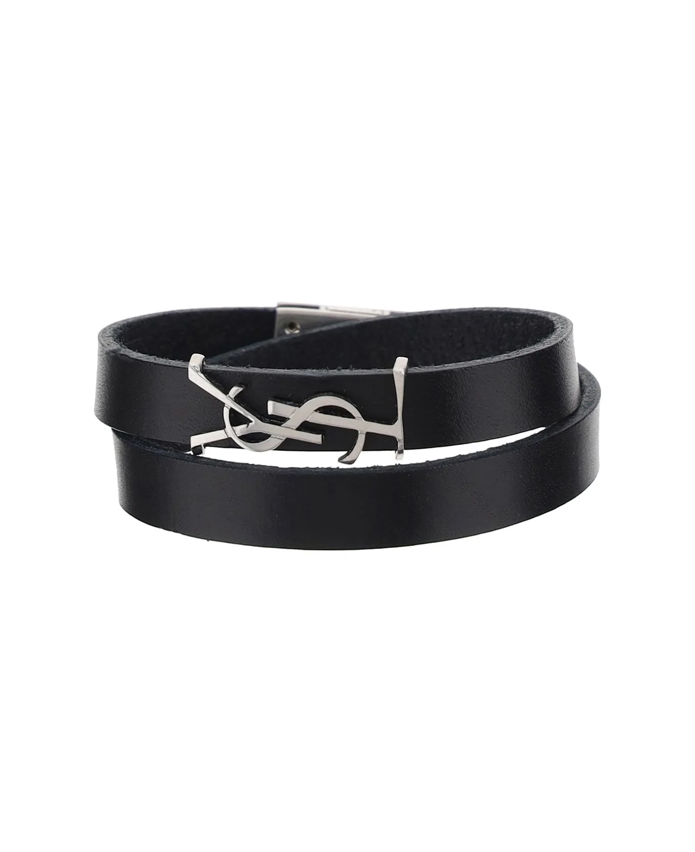 Black Leather Opyum Bracelet - 1