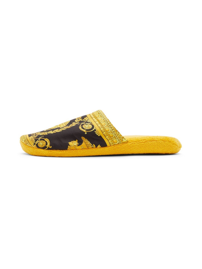 Black & Gold Baroque Slippers 3