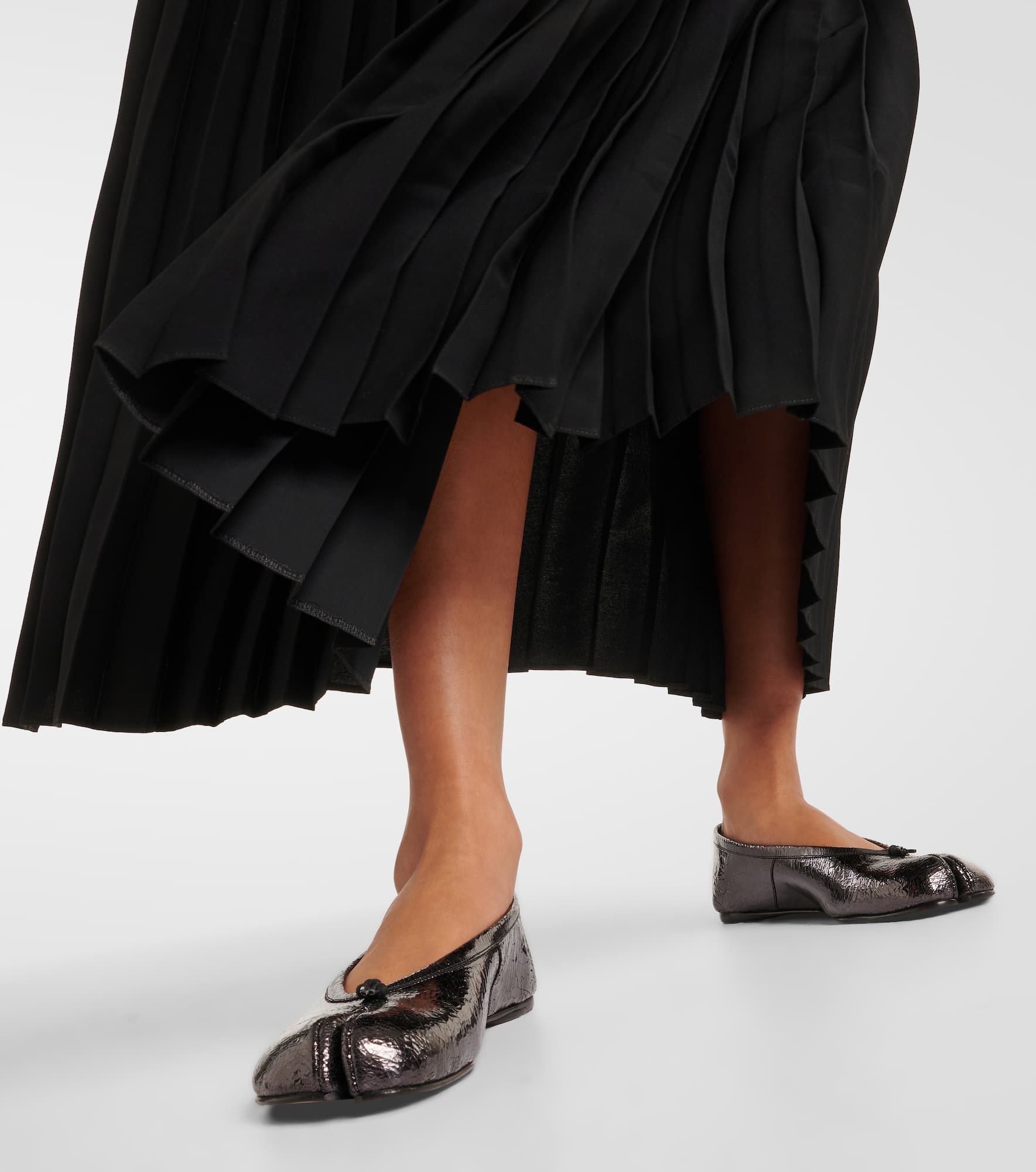 Pleated cotton midi dress - 5