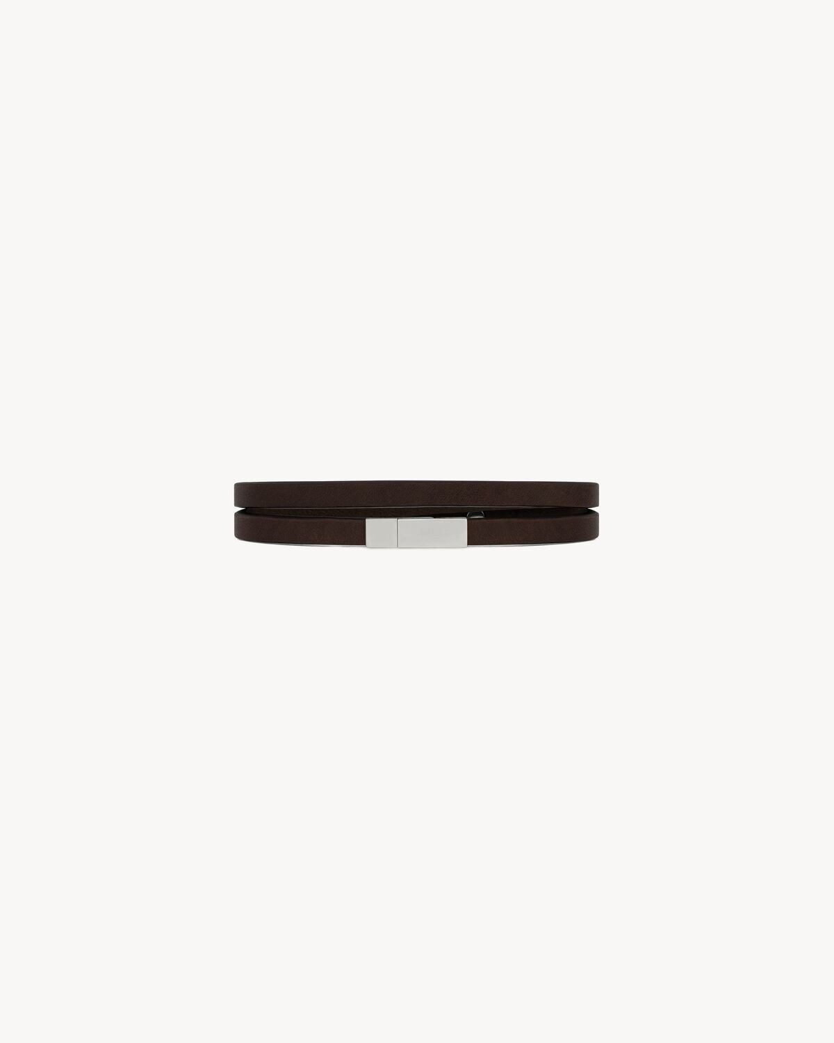 DOUBLE-WRAP ID BRACELET IN LEATHER - 2