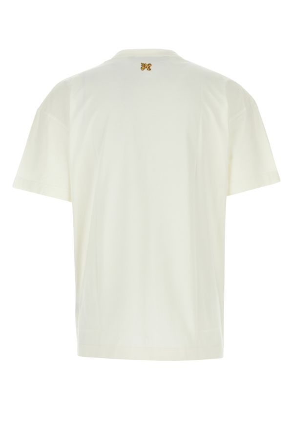 Palm Angels Man White Cotton T-Shirt - 2