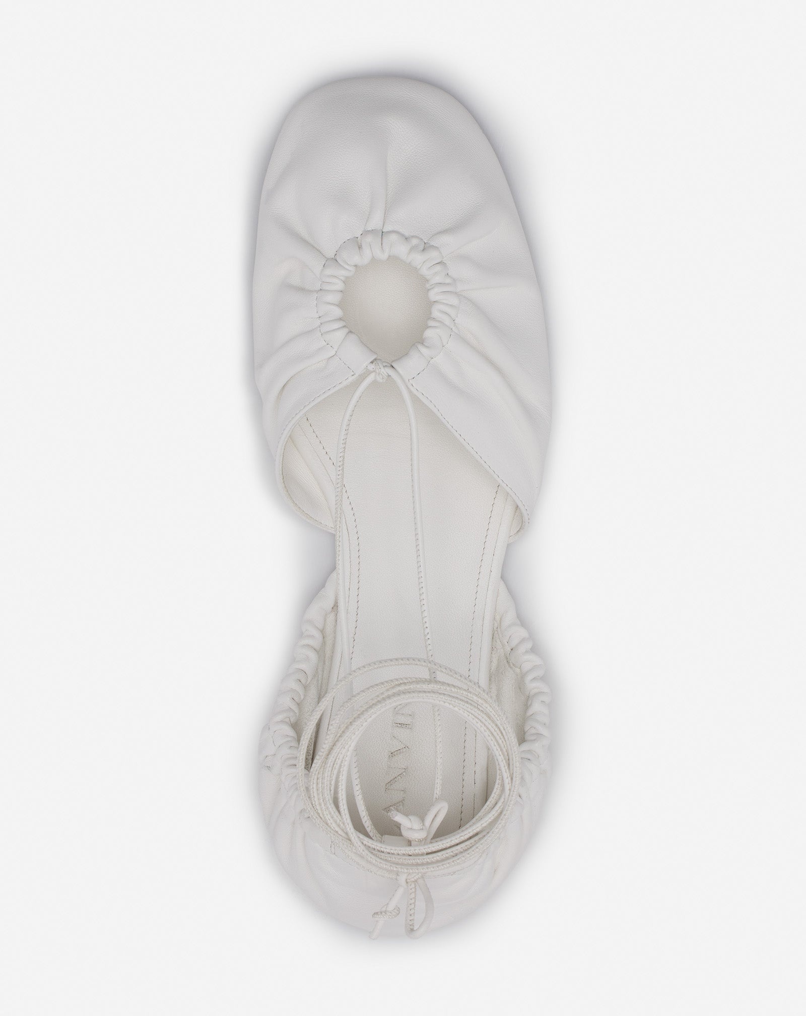 MESURE LACE-UP LEATHER BALLERINA - 4