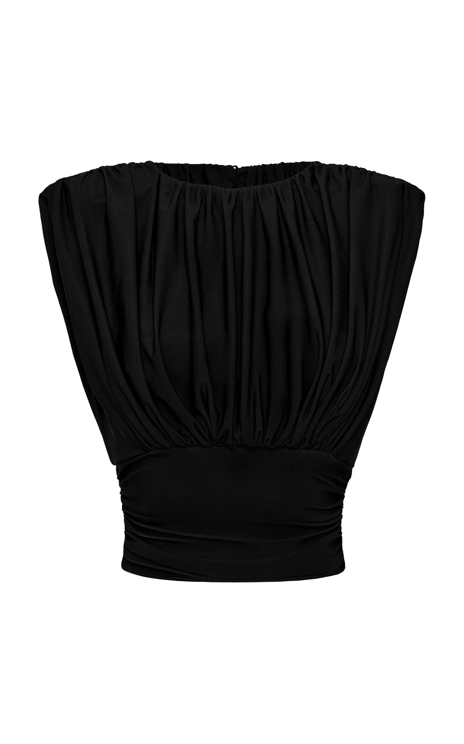 Tan Lejos Draped Top black - 1