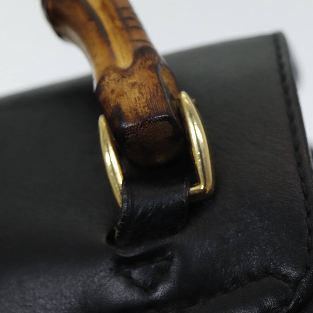 GUCCI Bamboo Backpack Leather Black - 9