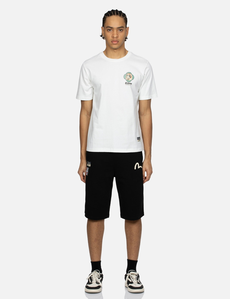 EVISU RETRO HANAFUDA MULTI LOGO PRINT  REGULAR FIT T-SHIRT outlook