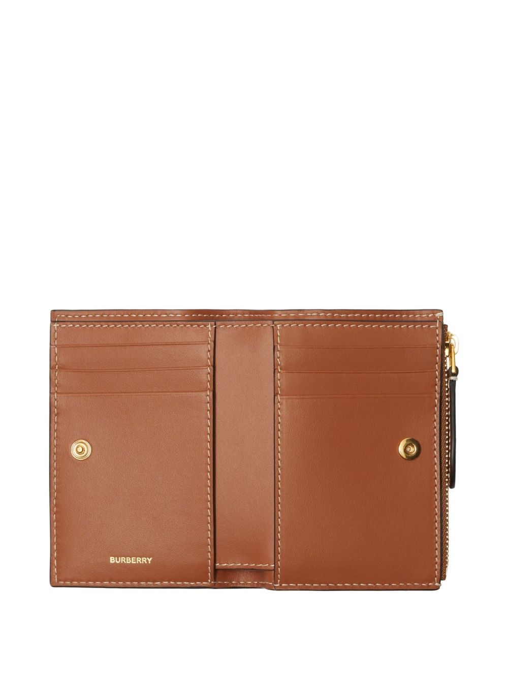 small check-print bi-fold wallet - 3