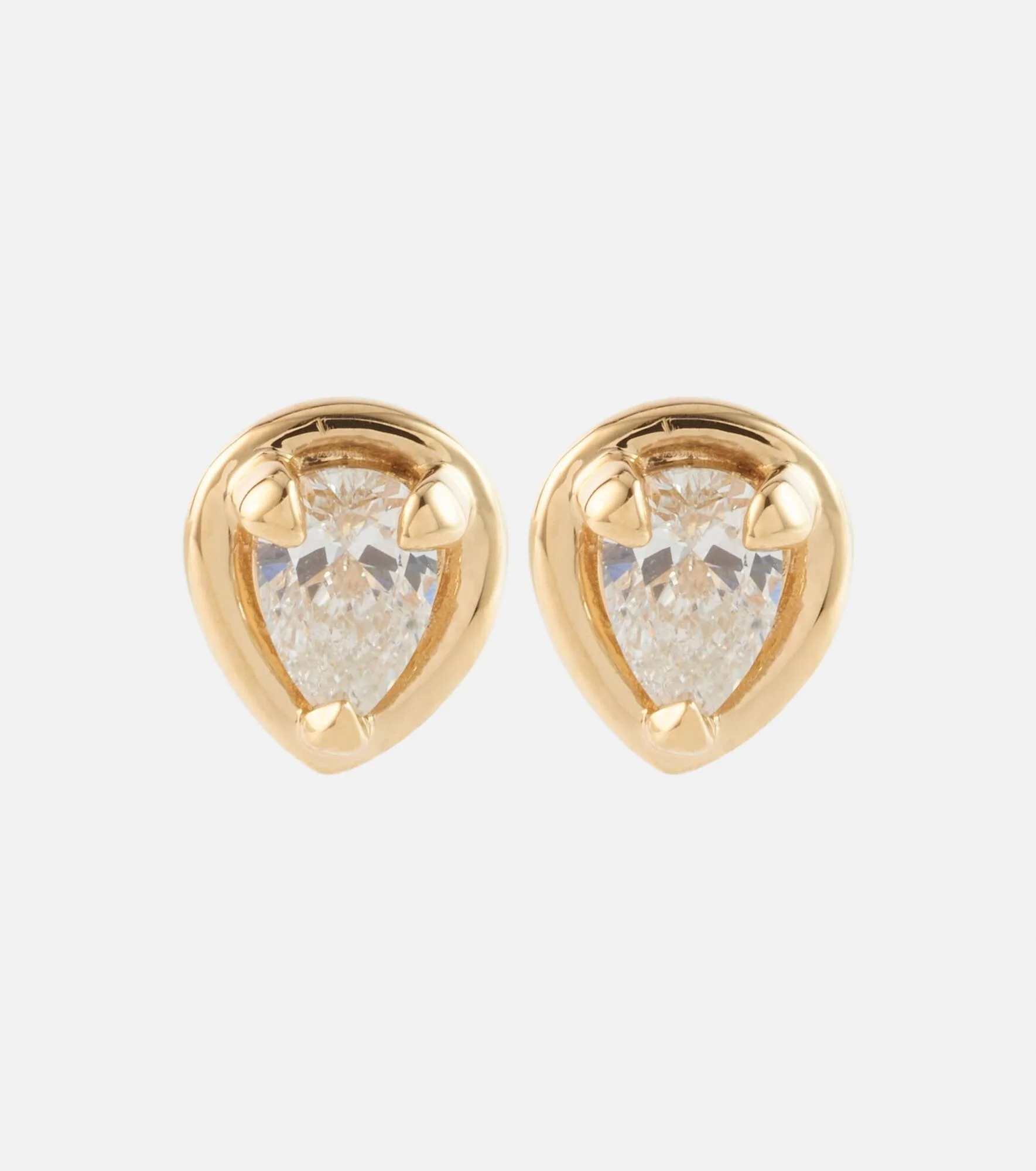 Birthstone Bonbon 14kt gold earrings with diamonds - 1