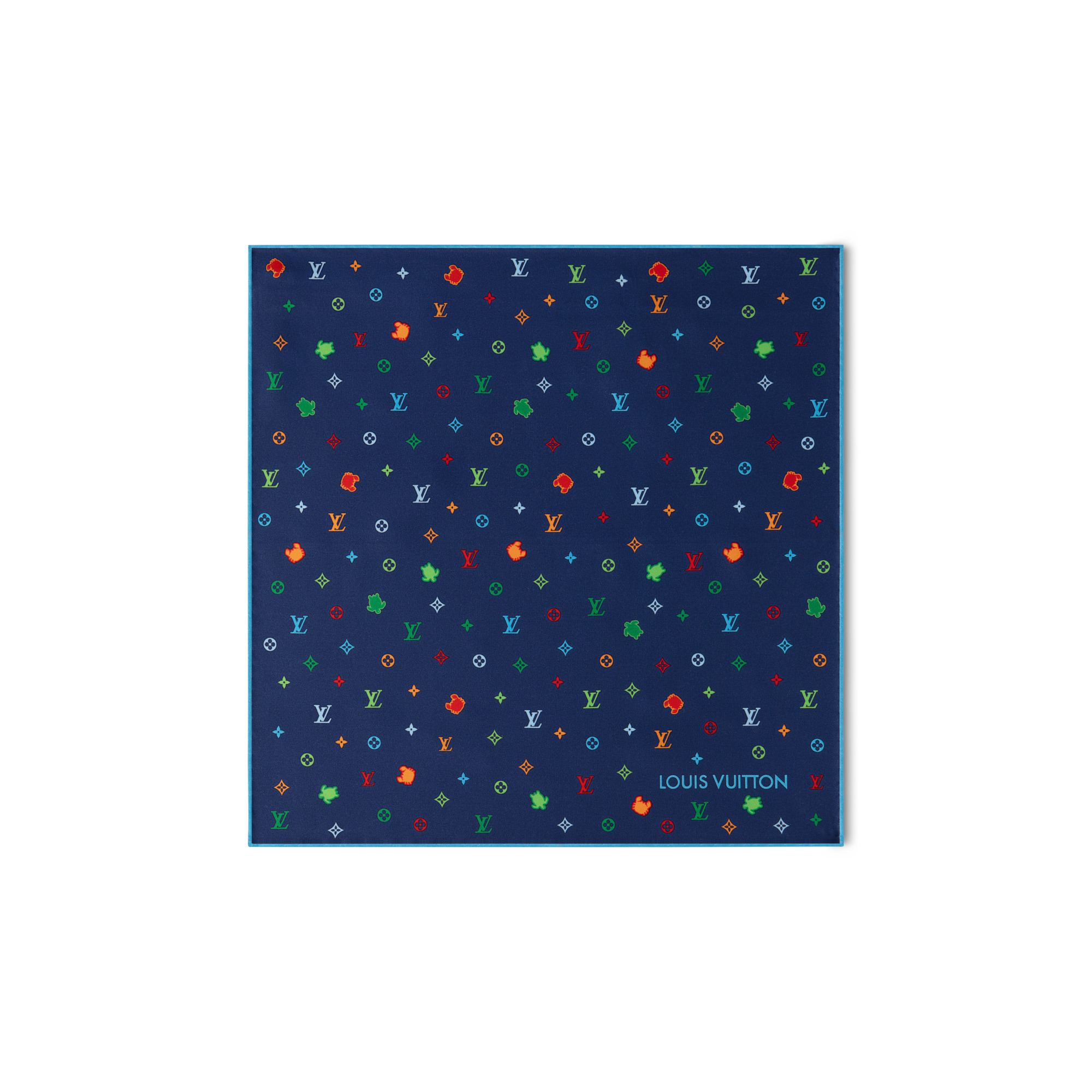 Allover LV Animals Pocket Square 1