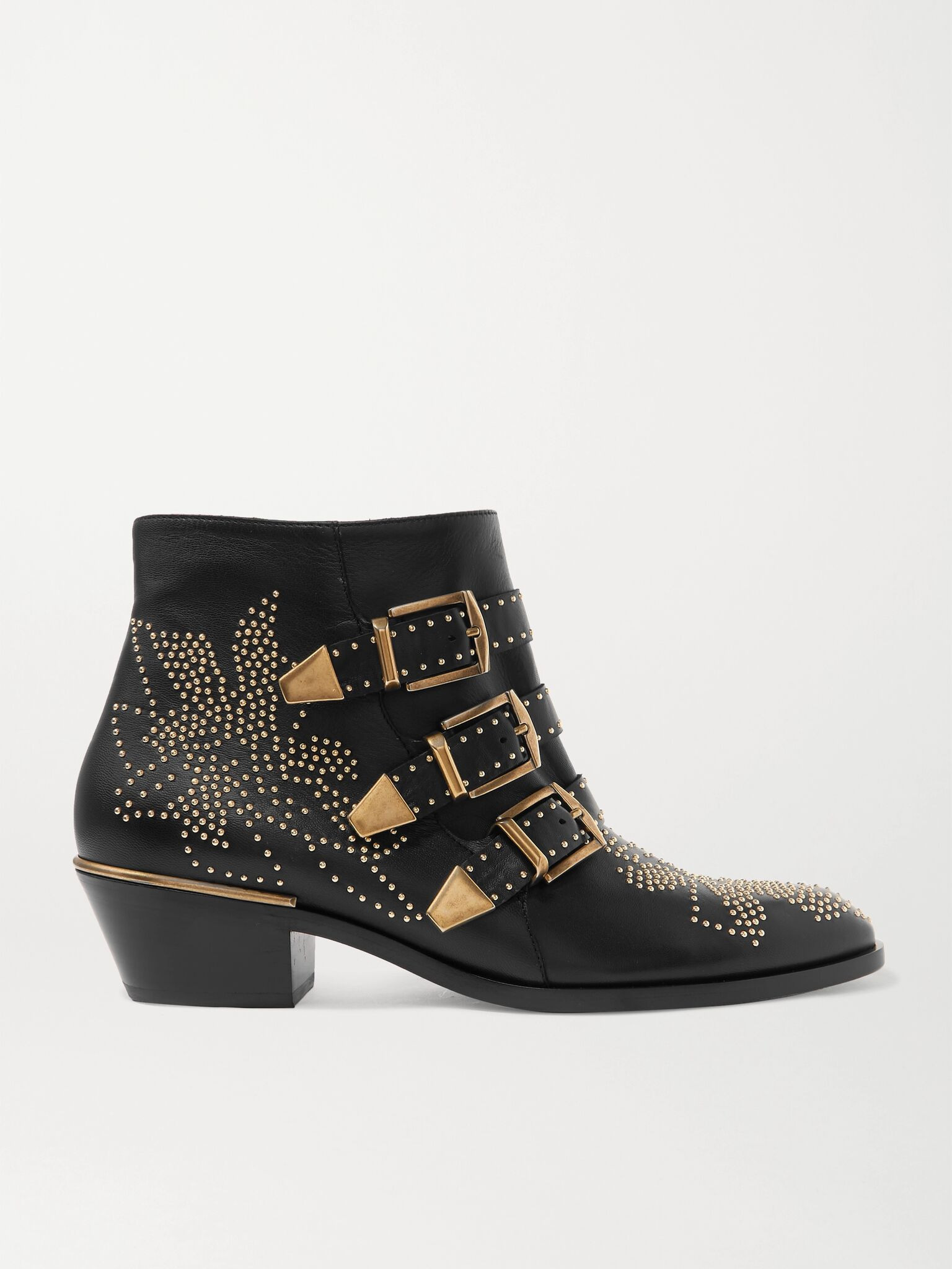 Susanna studded leather ankle boots Black - 1