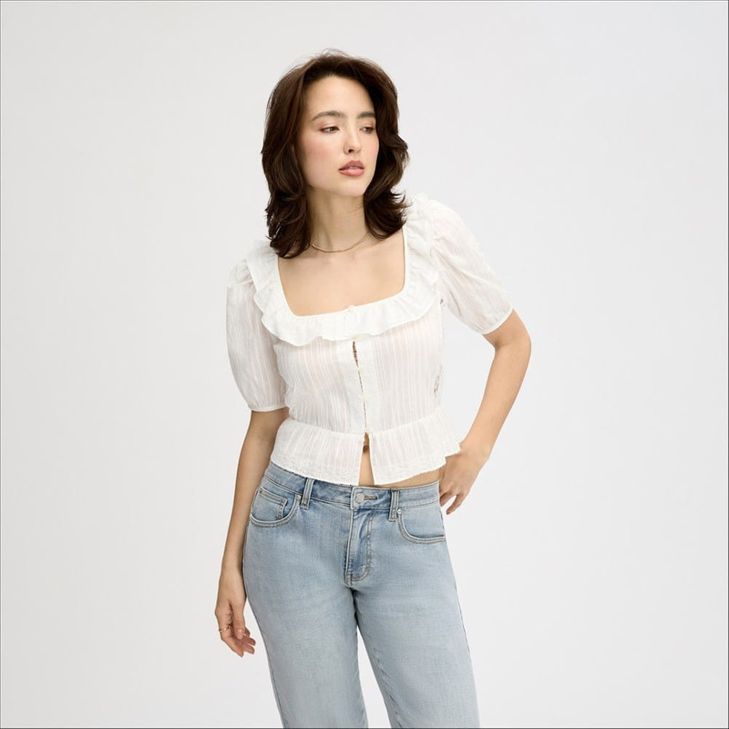 Short Sleeve Peasant Top 5