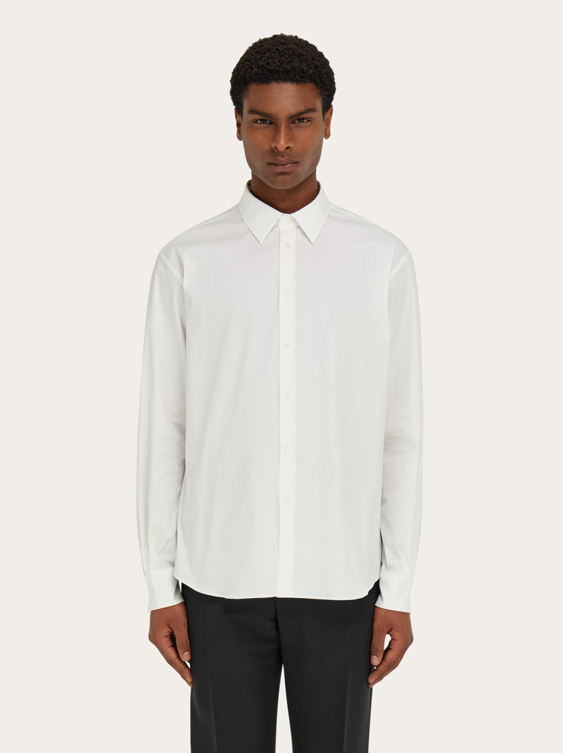 FERRAGAMO Shirt with tonal embroidered F outlook