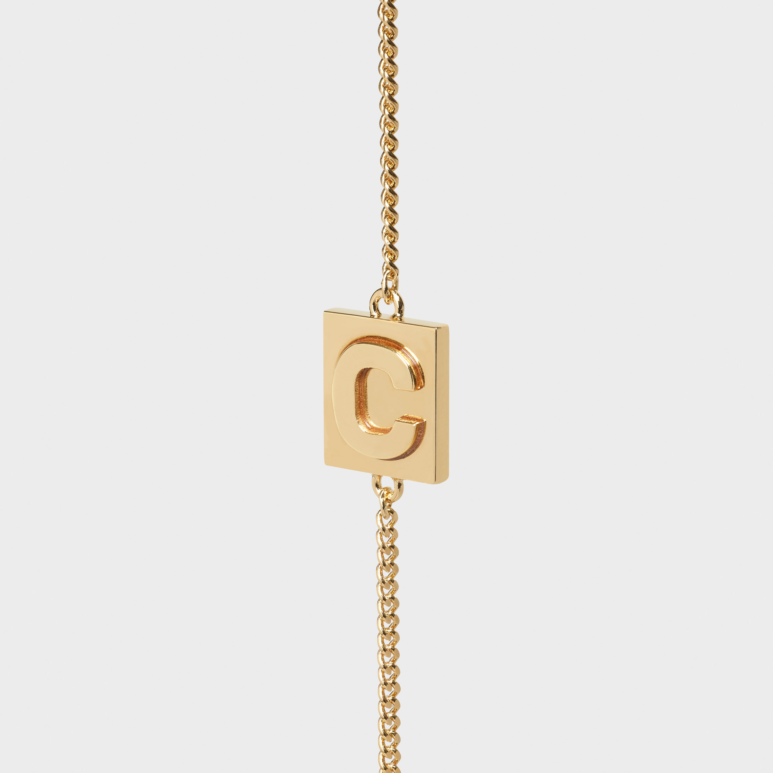 Alphabet C Bracelet in Brass - 1