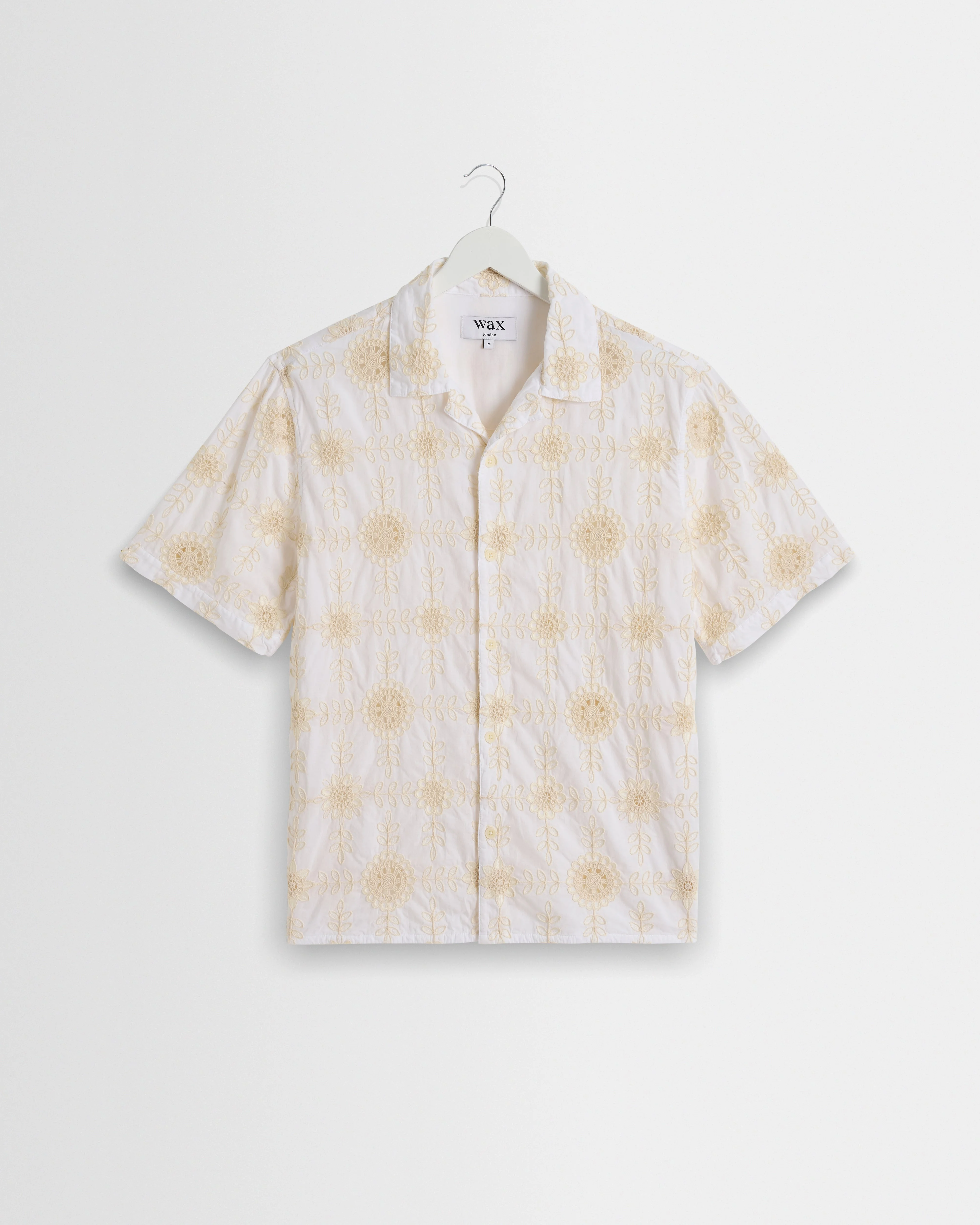 Didcot - White Corded Lace Short-Sleeve Shirt - 1