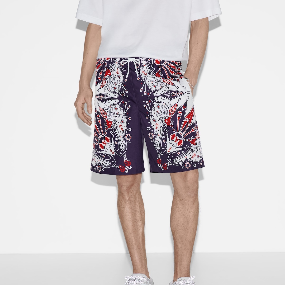 Gucci bandana print swim short - 3