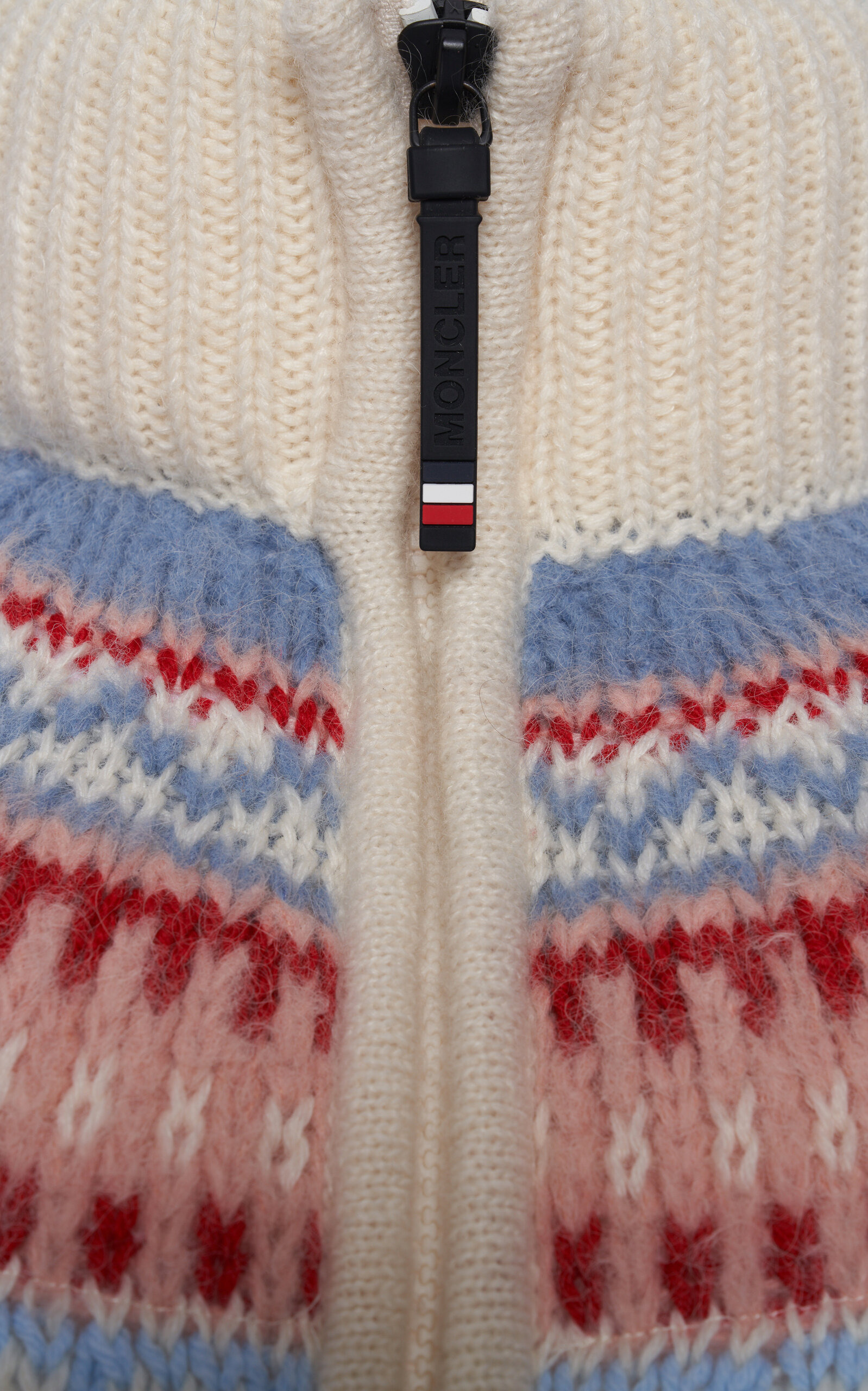 Knit Wool-Mohair Down Jacket white - 5