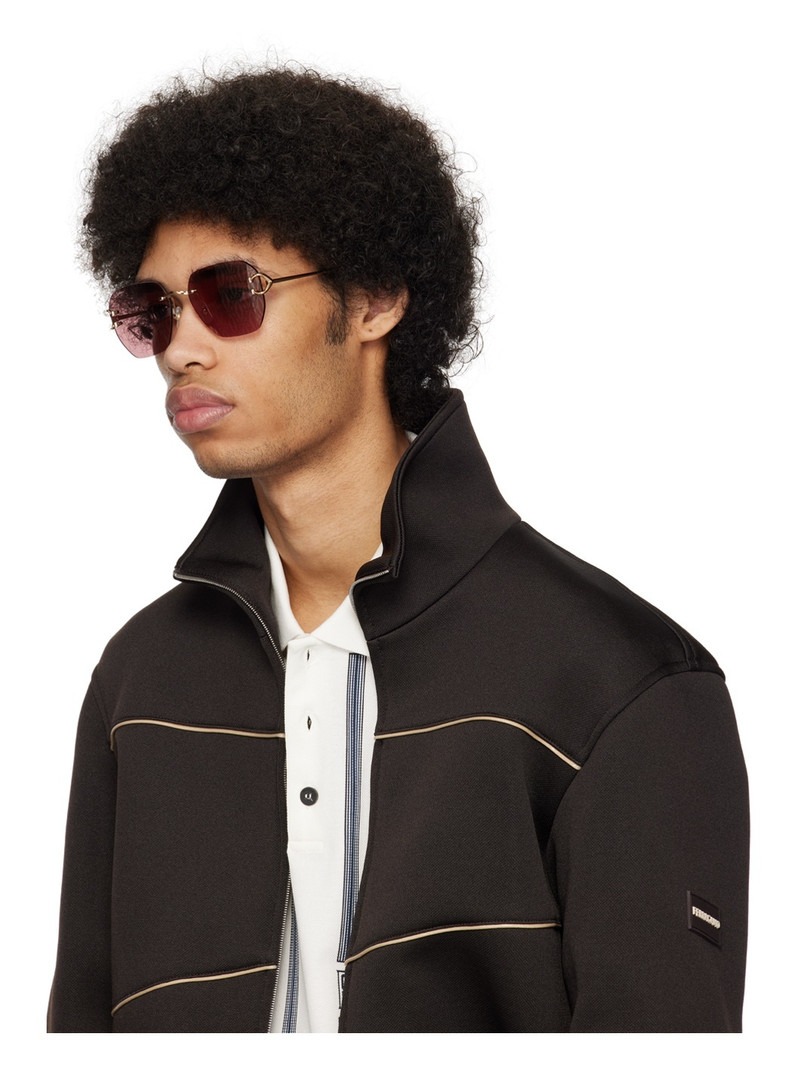 Gold Hexagonal Sunglasses 4