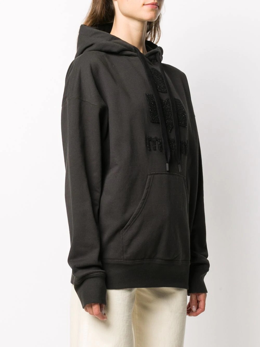 Mansel raised logo rib-trimmed hoodie - 3