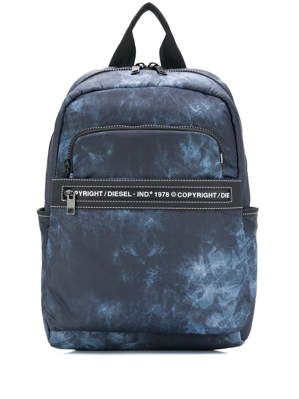 faded print backpack - 1