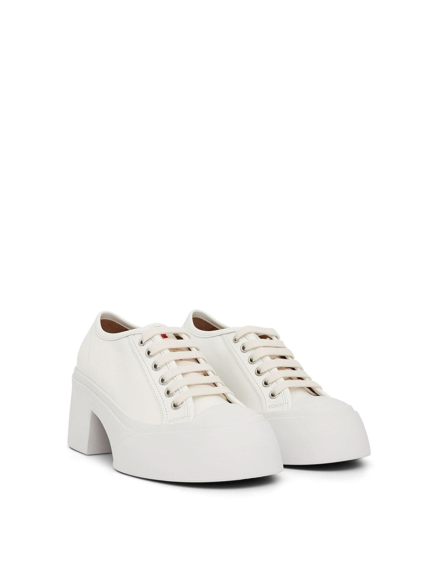 Pablo Lace-Up Pumps in White - 2