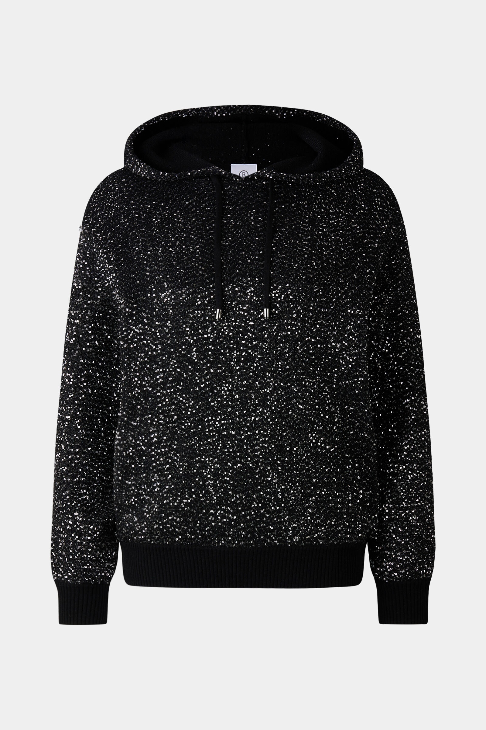 Ulli Sequinned hoodie in Black - 1
