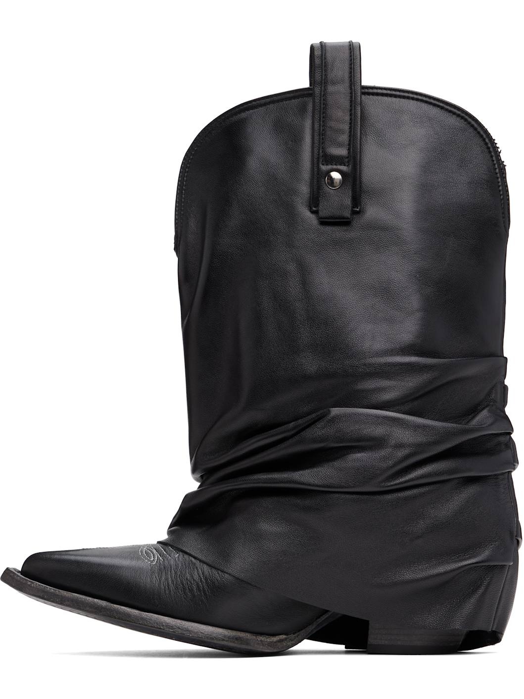 Black Harness Low Rider Cowboy Boots - 3