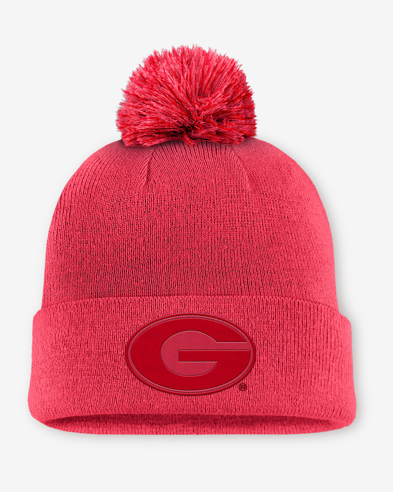 Georgia Primetime Campus Toned Men's Nike College Cuffed Pom Beanie 1