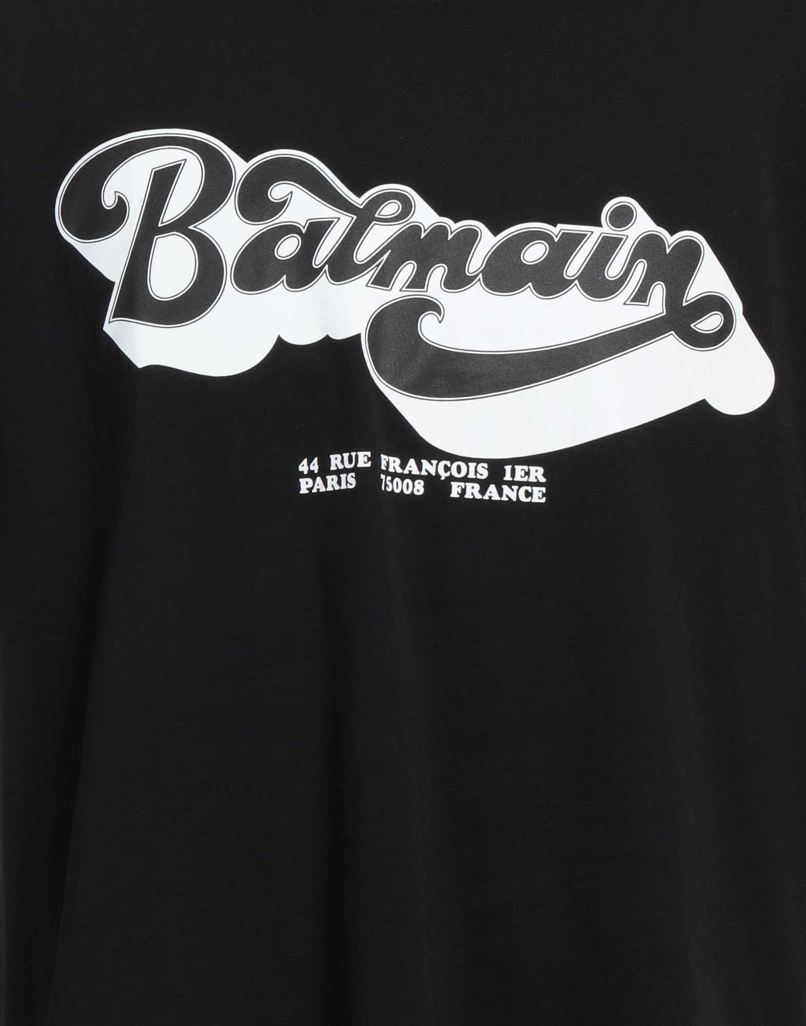 Balmain White Men's T-shirt yoox REVERSIBLE