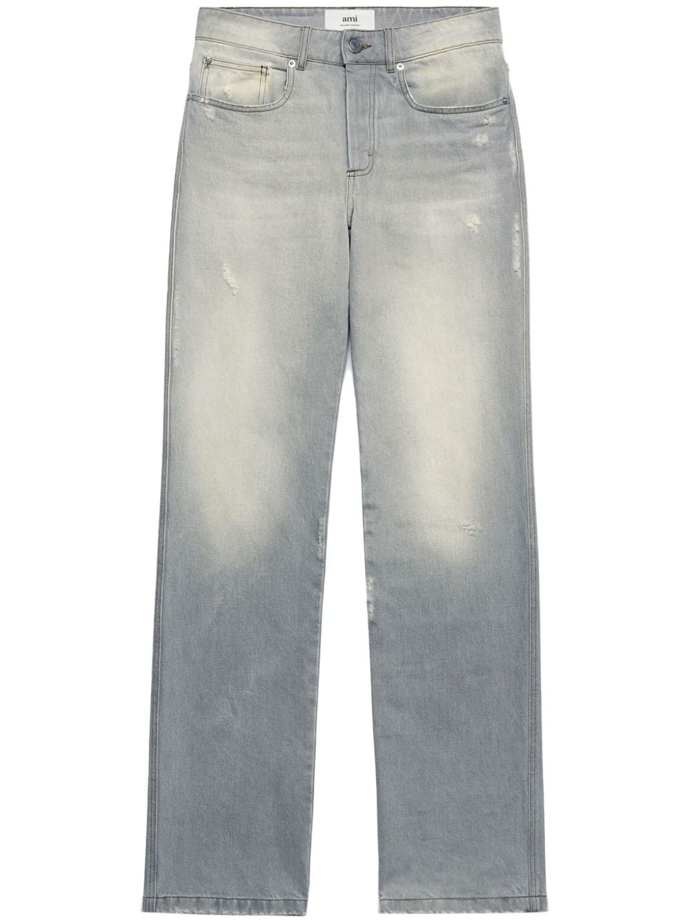 mid-rise straight-leg jeans - 1