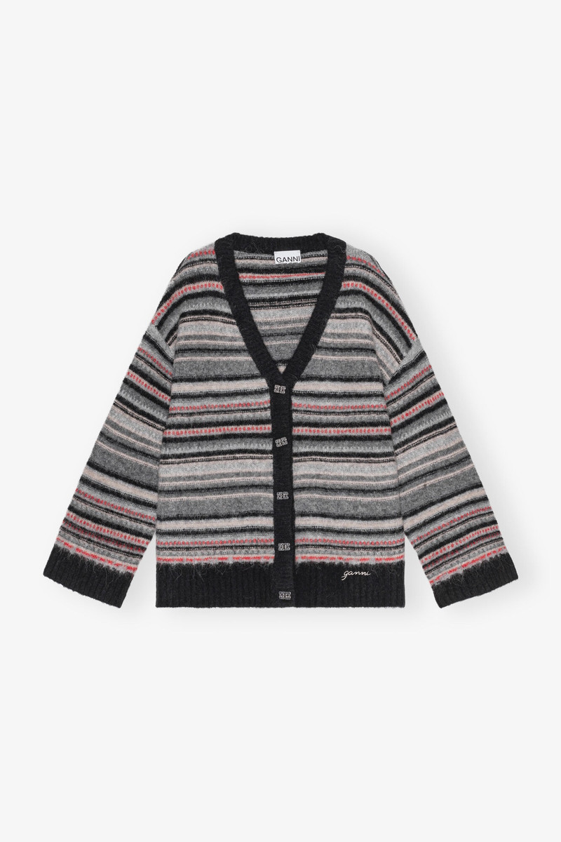 STRIPE BOXY CARDIGAN - 1