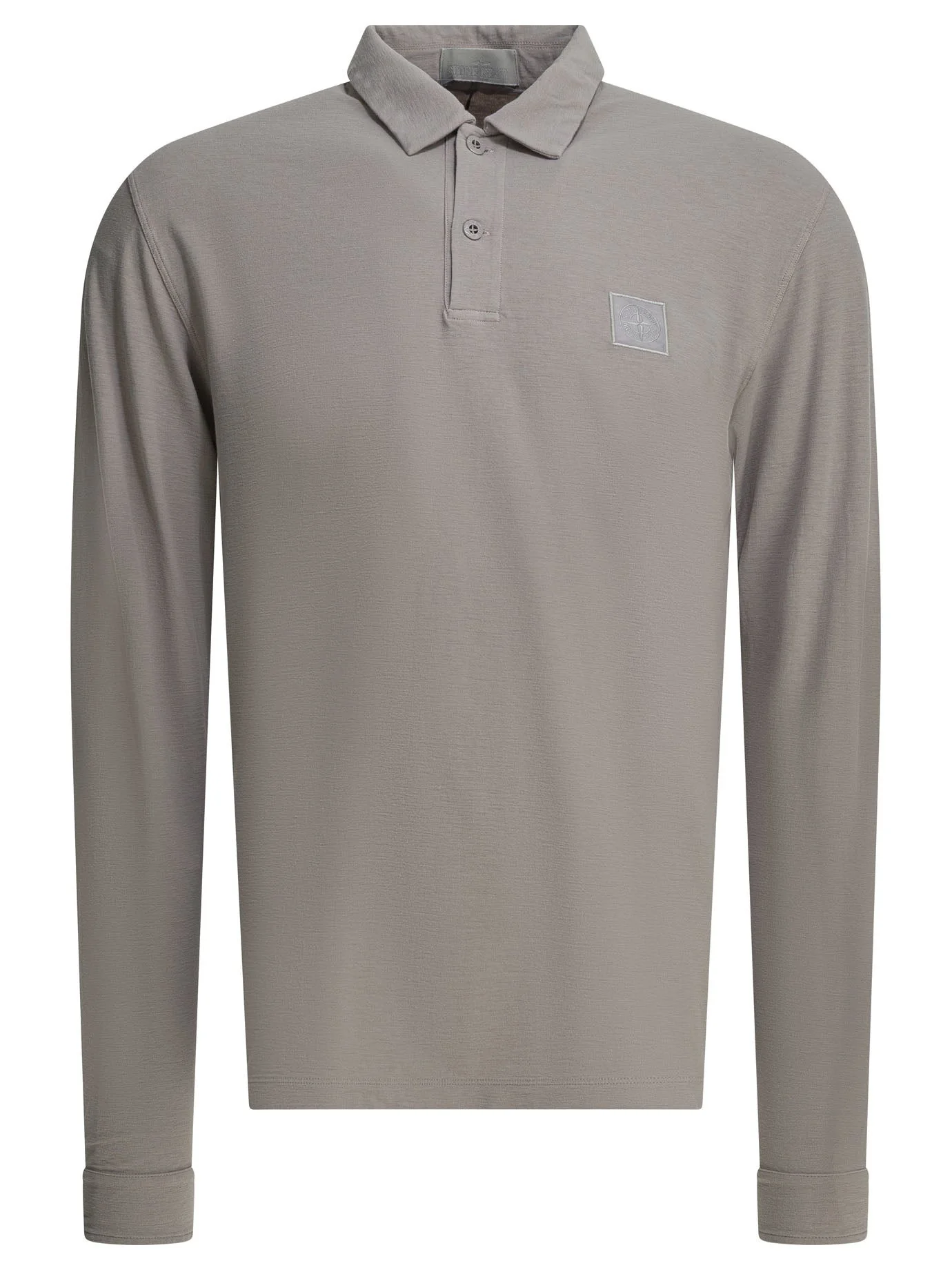 Stone Island Polo Shirt With Buttons And Logo - 1