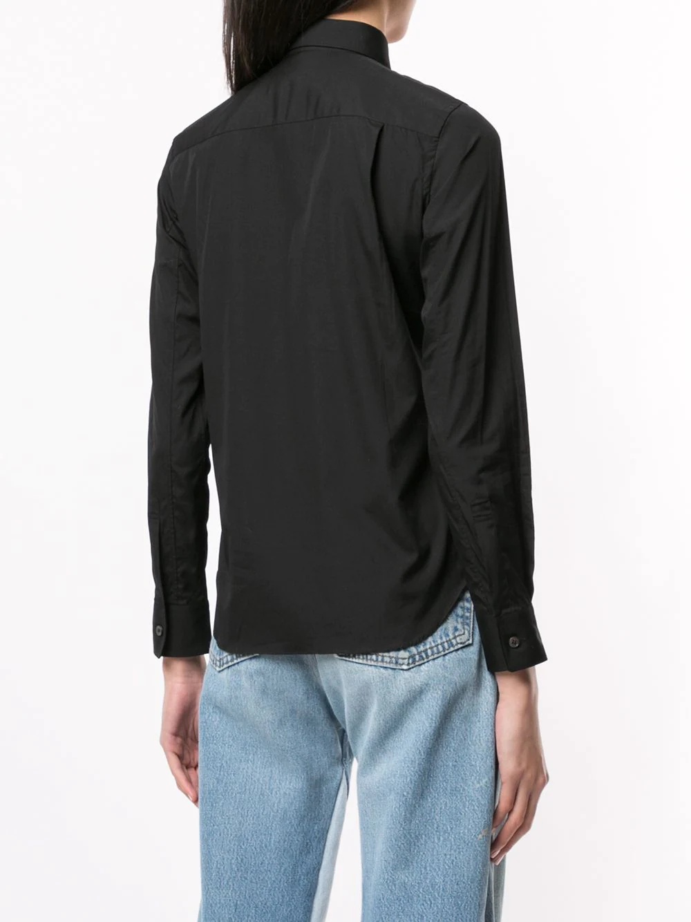 logo embroidered plain shirt - 4