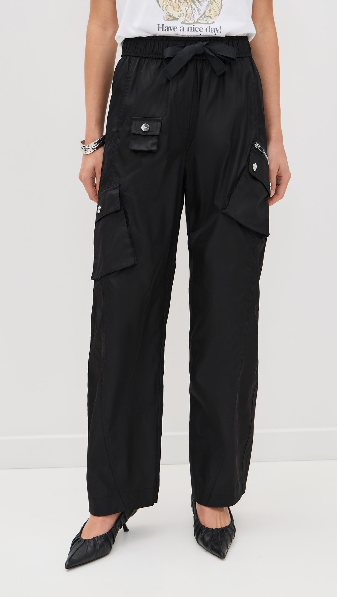 Duchesse Nylon Oversized Elasticated Pants - 6