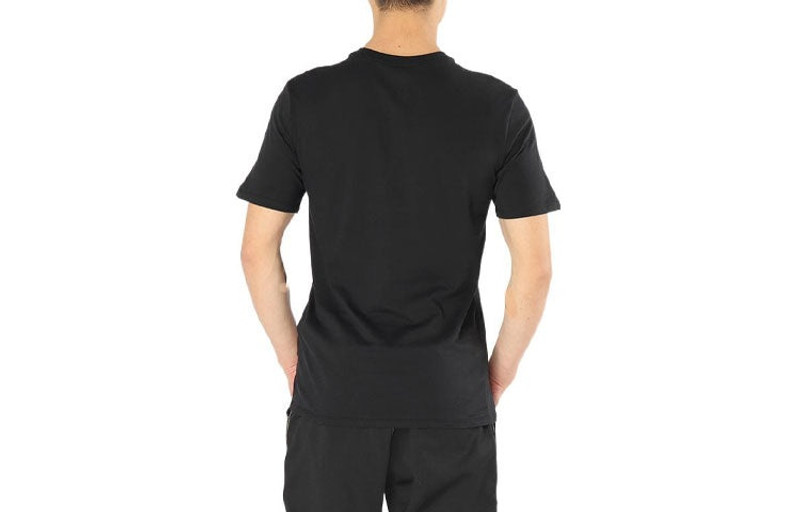 Jordan Men's Air Jordan Splicing Alphabet Logo Printing Casual Short Sleeve Black T-Shirt 939619-010 outlook